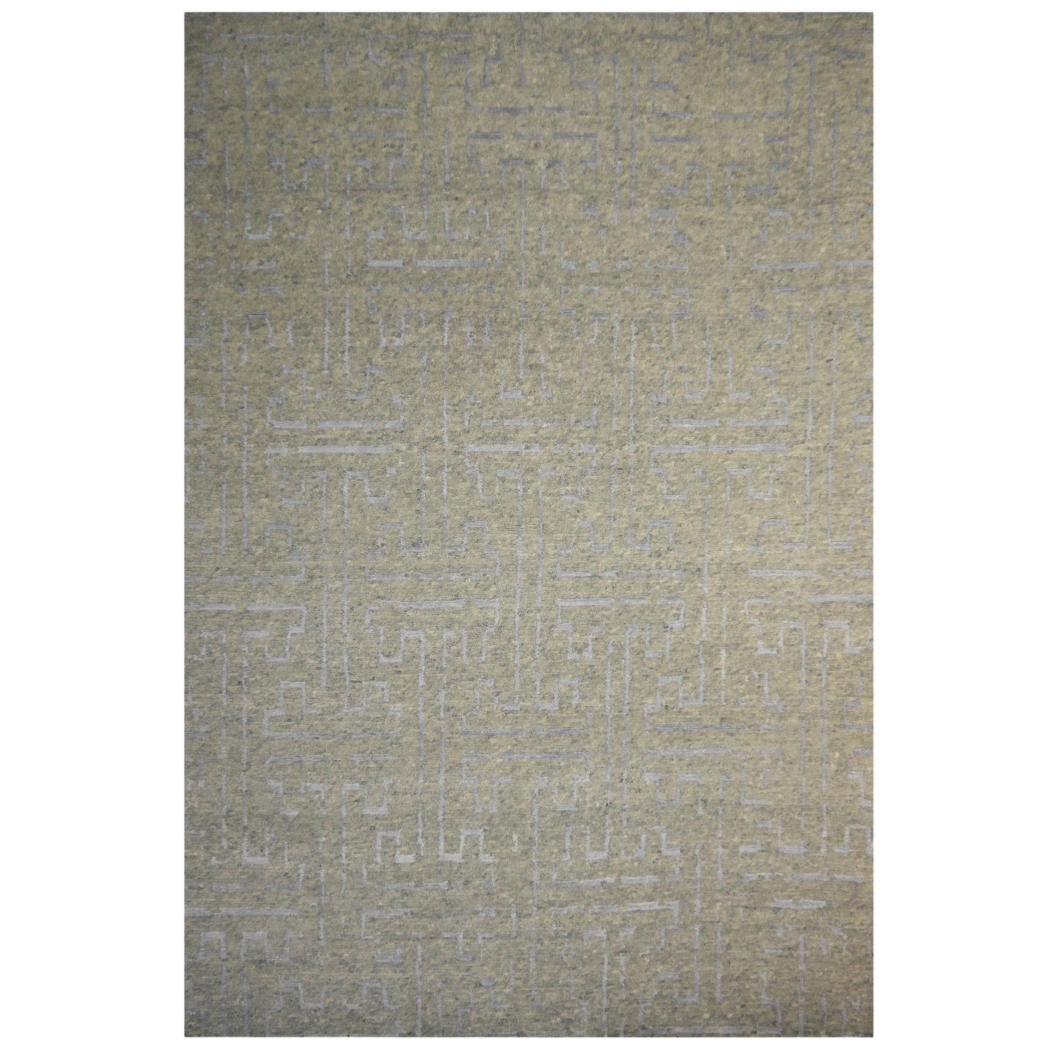 Contemporary Art Deco Design Rug Hand Knotted Wool and Silk Djoharian Collection