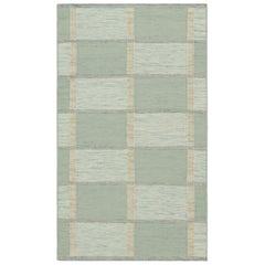 Tapis de style scandinave de Rug & Kilim avec des motifs géométriques bleu mousse