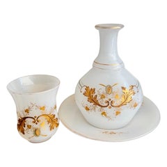 Elegant French Opaline Glass Night Service, Early 19th Century