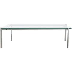 Rectangular Coffee Table in Style of Kjaerholm, Denmark 1