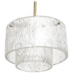 Retro Round Kalmar Textured Glass Chandelier