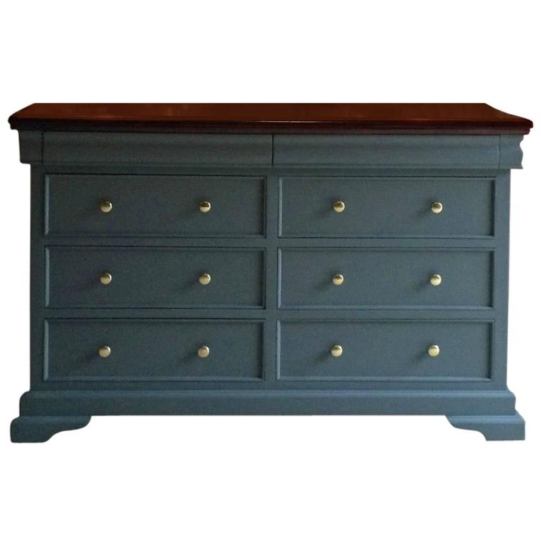 Colonial Style Sideboard Chest Of Drawers Credenza Mahogany Shabby
