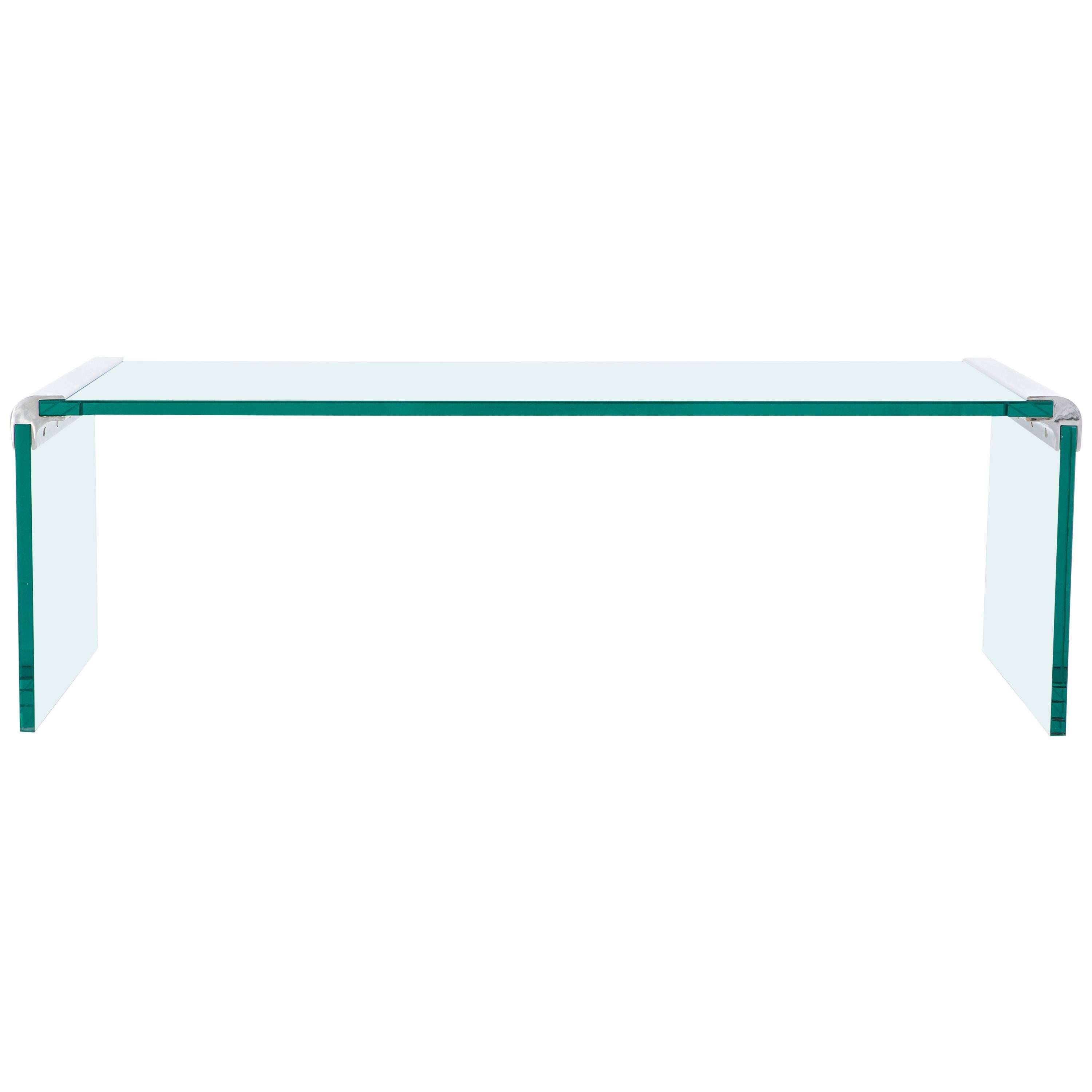 Mid-Century Glass and Chrome Pace Coffee Table