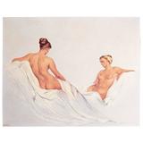 "Two Female Nudes, " Mid-Century Masterpiece by Alexander Cañedo