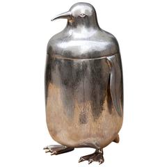 Sterling Silver Penguin Ice Bucket