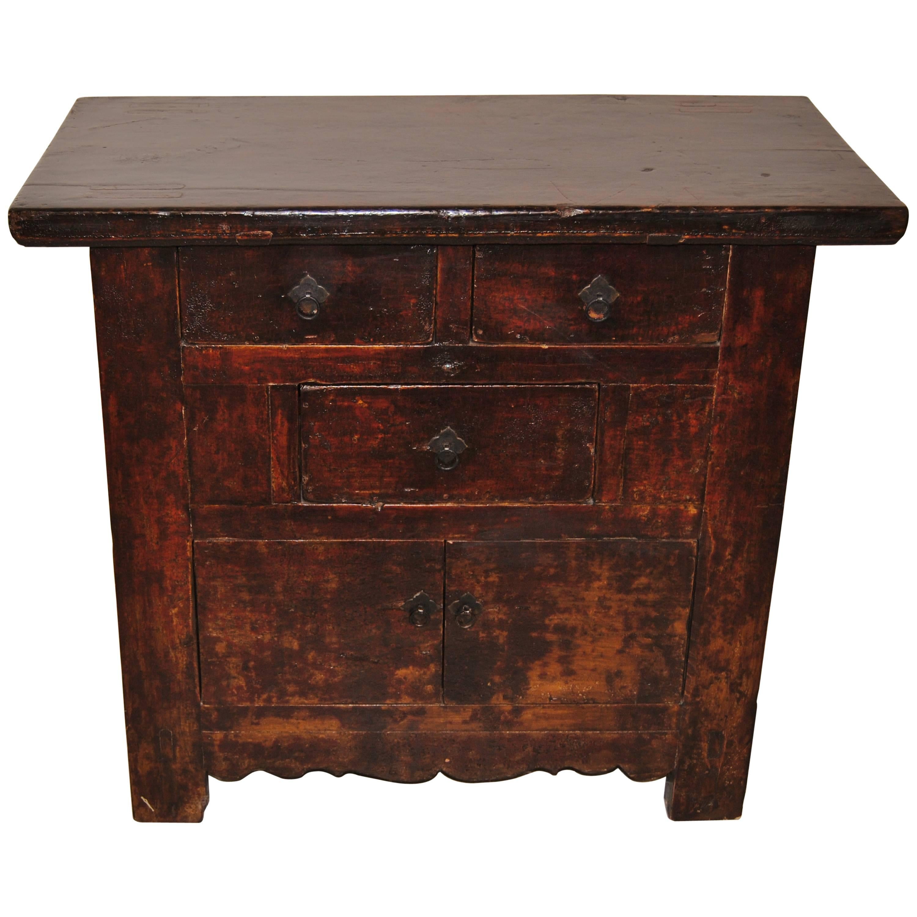 Antique Chinese Coffer with Original Lacquer For Sale