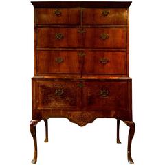 Antique Chest on Chest George III Chest of Drawers Walnut Original, 19th Century