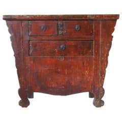 Mid-19th Century Antique Chinese Hand-Carved Coffer
