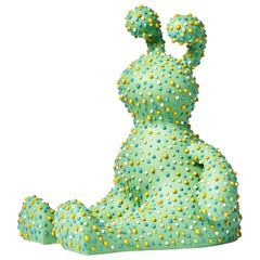 Dotted Green Whimsical Creature Sculpture, Ahryun Lee