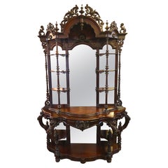 Gorgeous Victorian 19th Century Rosewood Etagere ATTR Thomas Brooks Brooklyn NY