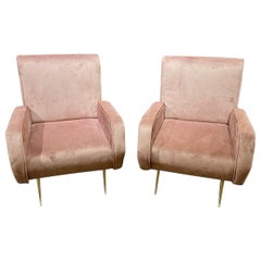 Pair of Italian Zanuso Manner Club Chairs