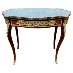 Louis XV Mahogany and Gilt Bronze Table