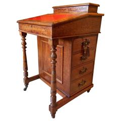 Antique Davenport Writing Desk Mahogany Victorian, 19th Century