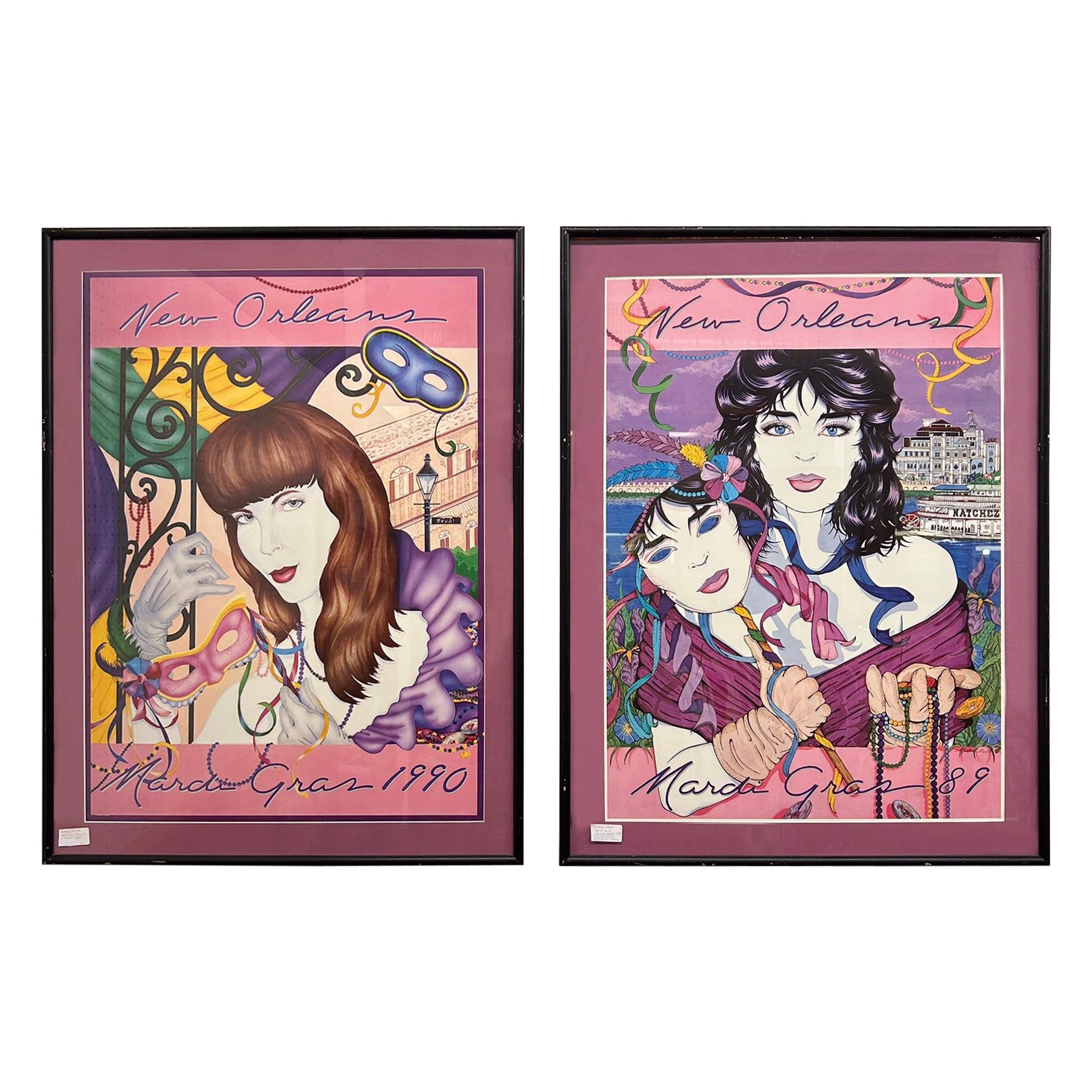 Coppia di poster del New Orleans JAzz Festival con cornice