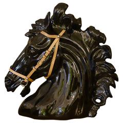 Gucci Italian 20 Inch Ceramic Horse Head Sculpture