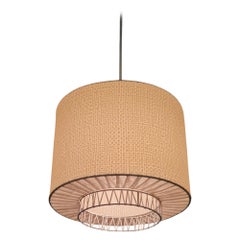 Finnish Mid-Century Modern Ceiling Pendant in Metal, Plastic, and Paper, 1950s