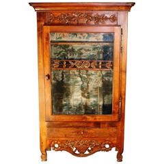 Antique 18th Century French Louis XV Wall Cabinet