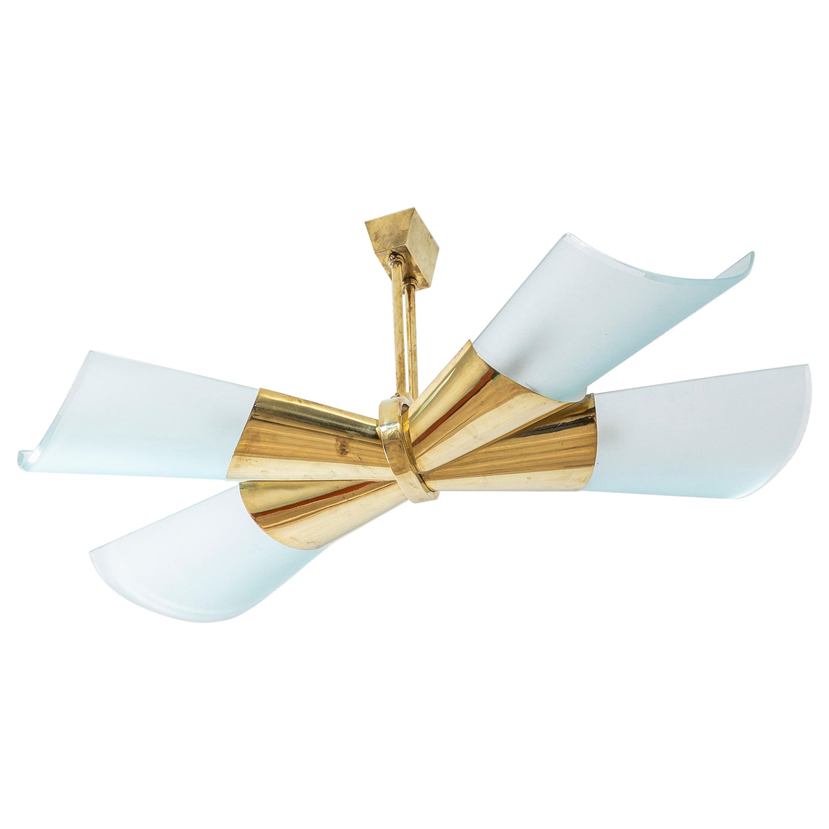 20th Century, Max Ingrand Pendant Lamp for Fontana Arte