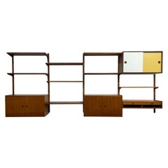 Mid-Century Four Bay Modular Wall Unit by Hansen and Guldborg