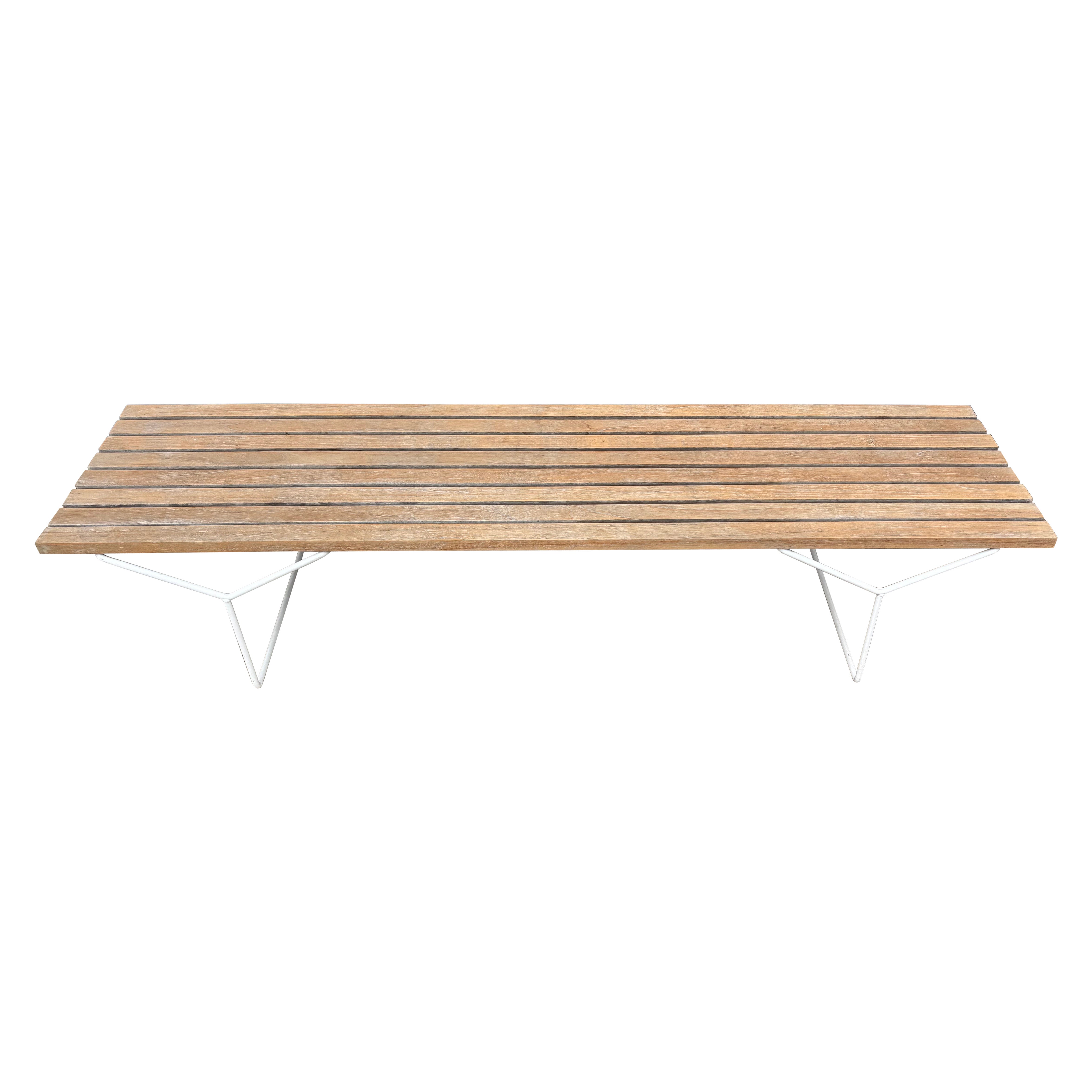 Bertoia für Knoll 72-Bank aus Teakholz