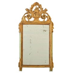 Trumeau français du 18ème siècle de style Louis XVI, doré et peint