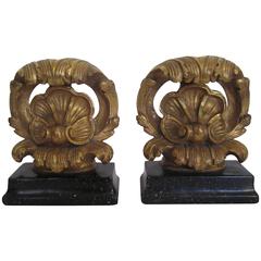 Beautiful Vintage Decorative Bookends on Black Bases