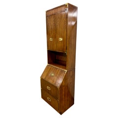 Mid Century Modern Signed Dixie Furniture Tall Thin Wardrobe Nightstand Dresser