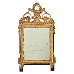 French 18th Century Louis XVI Gilt & Painted Trumeau