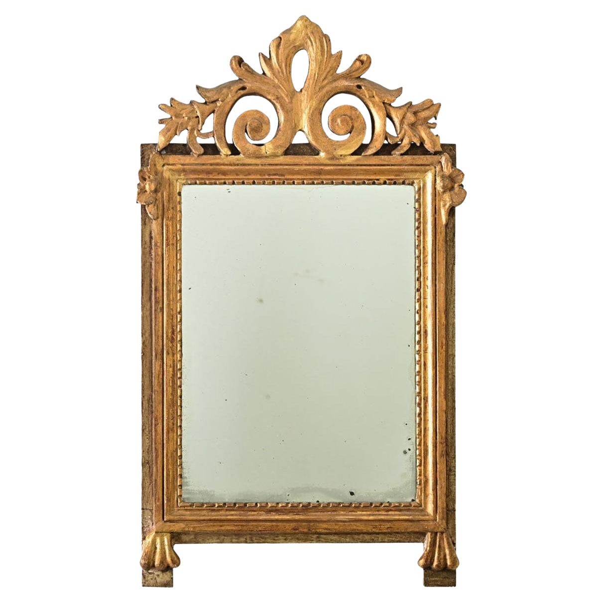 French 18th Century Louis XVI Gilt & Painted Trumeau