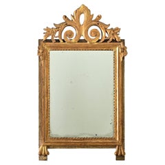 French 18th Century Louis XVI Gilt & Painted Trumeau