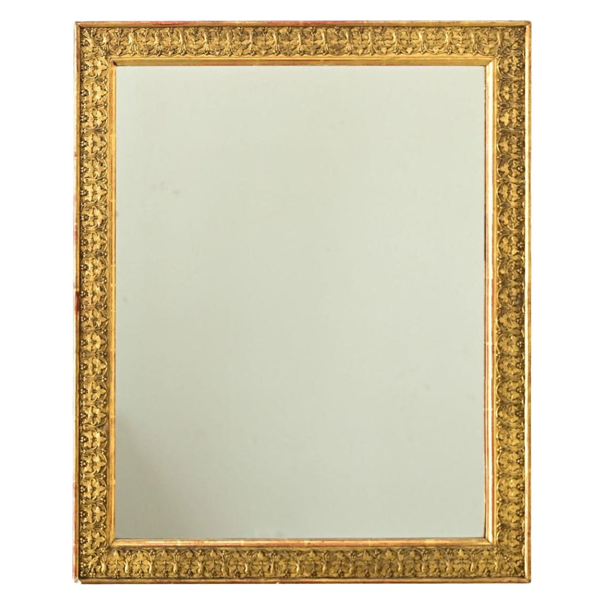 French Art Nouveau Gold Gilt Mirror