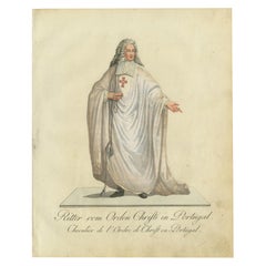 Knight of the Order of Christ in Portugal Engraving by Christian F. Schwan, 1791