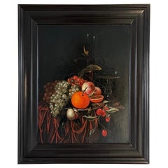 “Jan Mortel (attr.) – Dutch Still Life With Fruit, Wine And Venetian Glass”