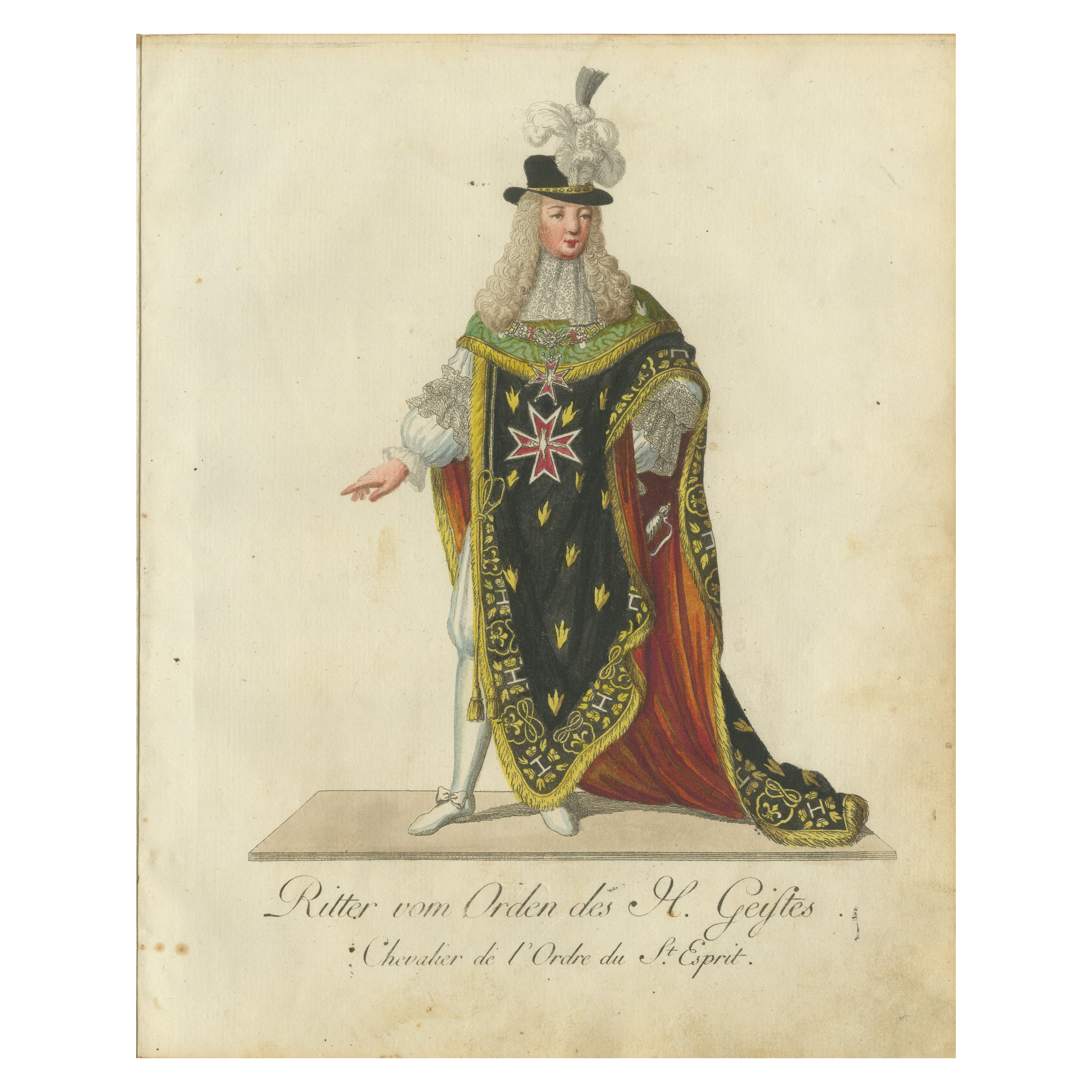 Regal Knight of the Order of the Holy Spirit – A Rare 18th-Century Masterpiece