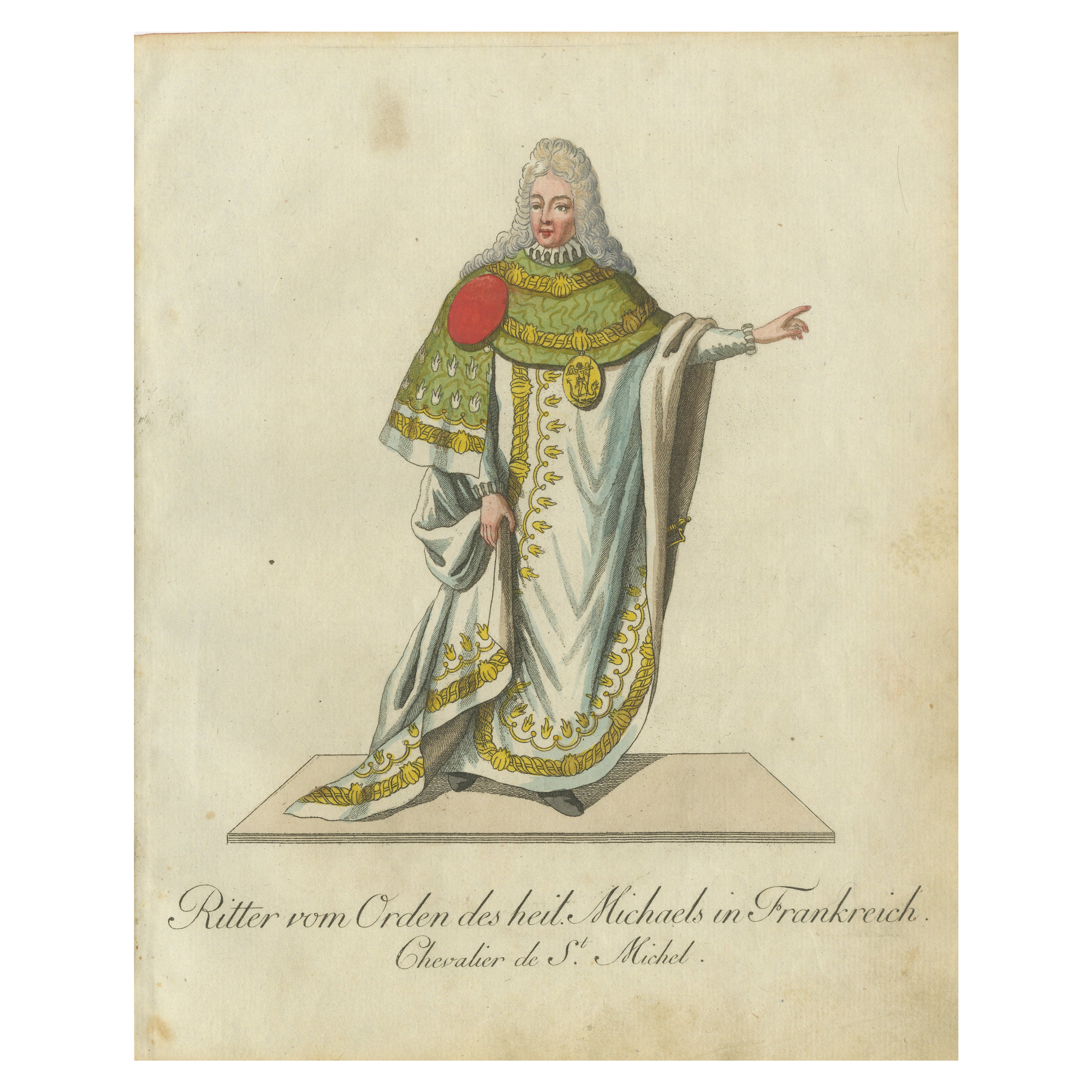 Incisione regale di un cavaliere dell'Ordine di San Michele, Francia, XVIII secolo