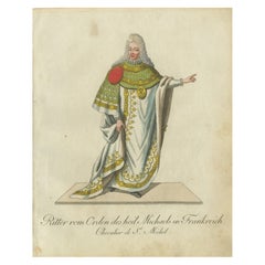 Incisione regale di un cavaliere dell'Ordine di San Michele, Francia, XVIII secolo