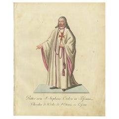 Engraving of a Knight of the Order of St. Stephen in Tuscany, 1791