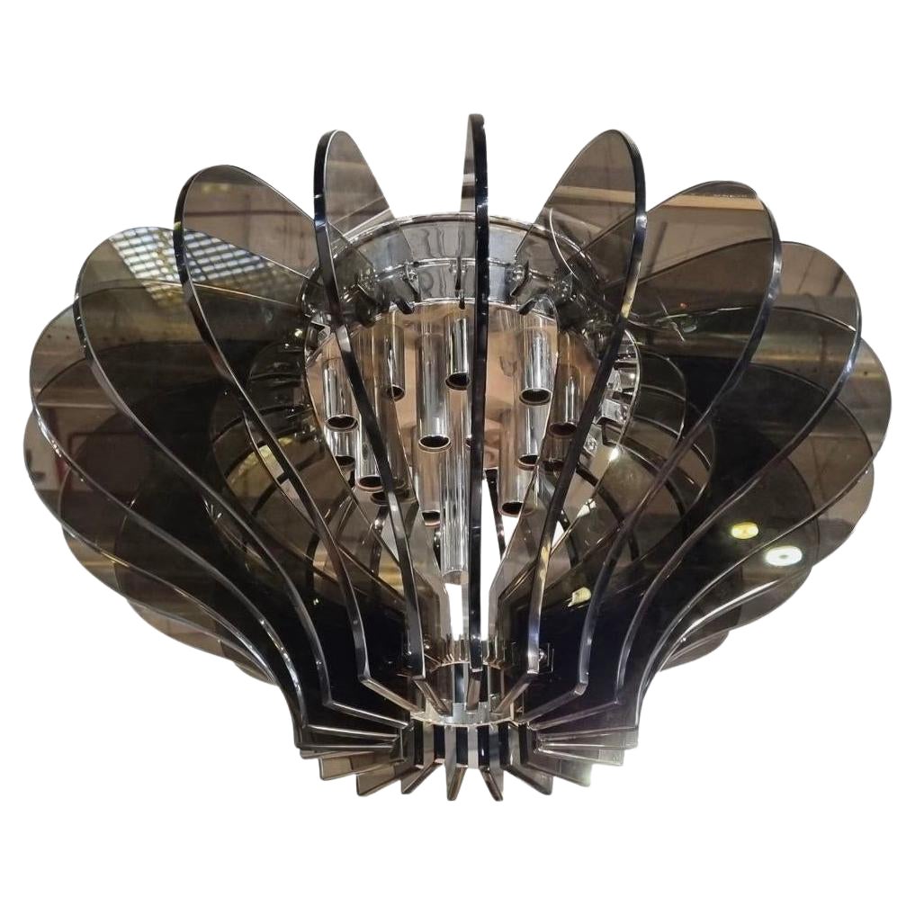 Italian flush mount ceiling light by Veca, Italy 1960s