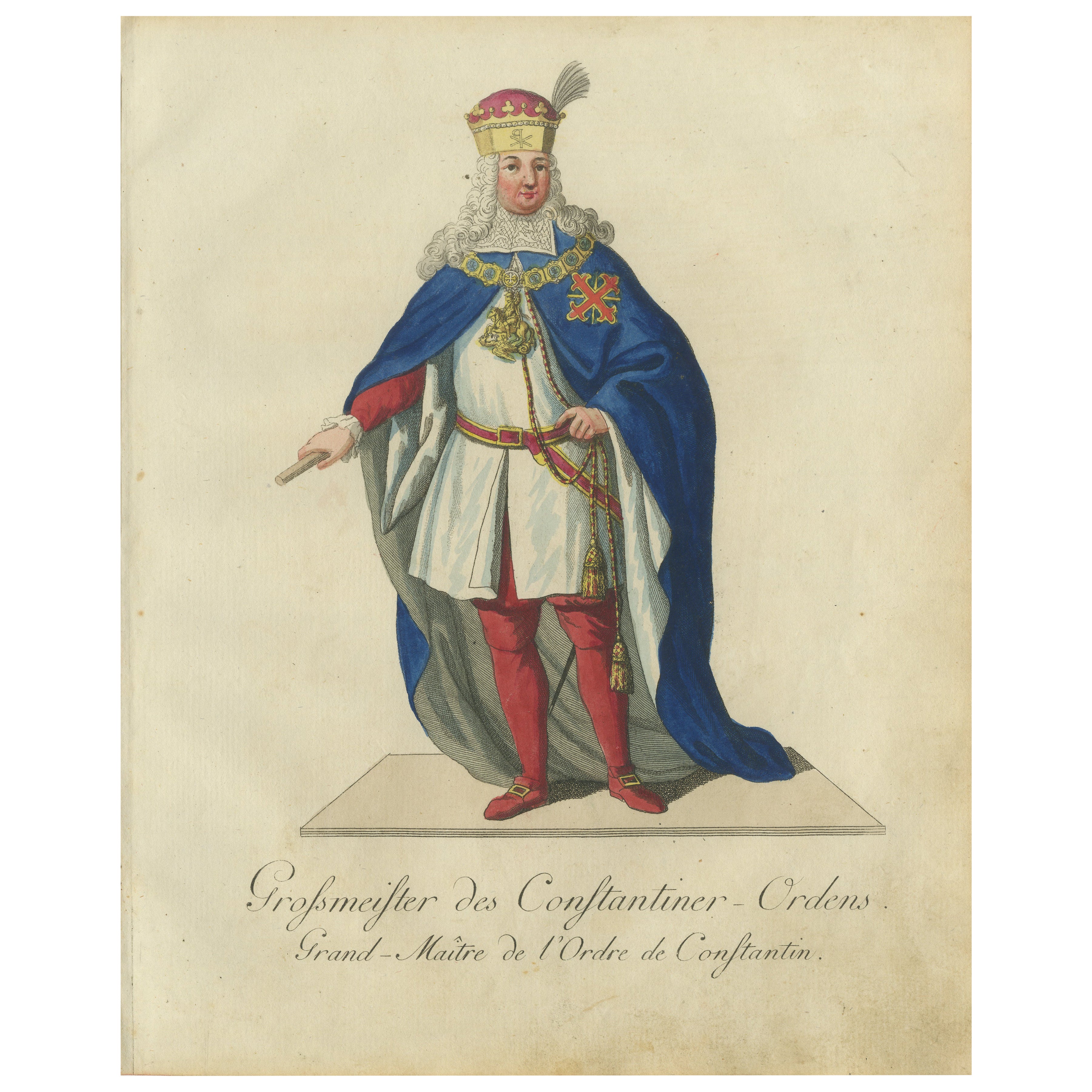 Regal Splendor of the Grand Master of the Constantinian Order - Engraving 1791