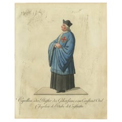 Chaplain of the Constantinian Order: A Rare Hand-Coloured 18th-Century Engraving