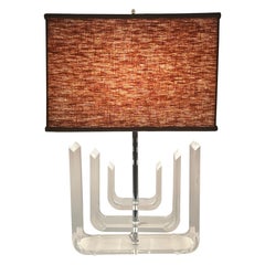 Vintage-Tischlampe aus Lucite von Marlee Ca', 1970er Jahre