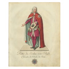 Knight of the Order of the Bath: Hand-Coloured Engraving by Schwan, 1791