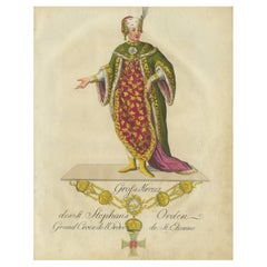 Grand Cross of the St. Stephen's Order: Magnificent 18th-Century Engraving