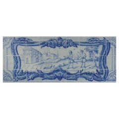 Pannello "Azulejos" portoghese del 18° secolo "Scena di campagna