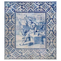 Portugiesische „ Azulejos“-Tafel „Skulptur“ aus dem 18. Jahrhundert