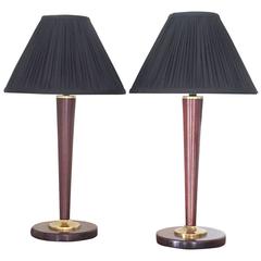 Vintage Pair of Large French Art Deco Lamps