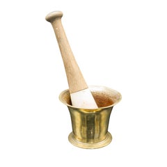 Antique Chemist's Mortar & Pestle, French Bronze Apothecary Aid, Victorian, 1900