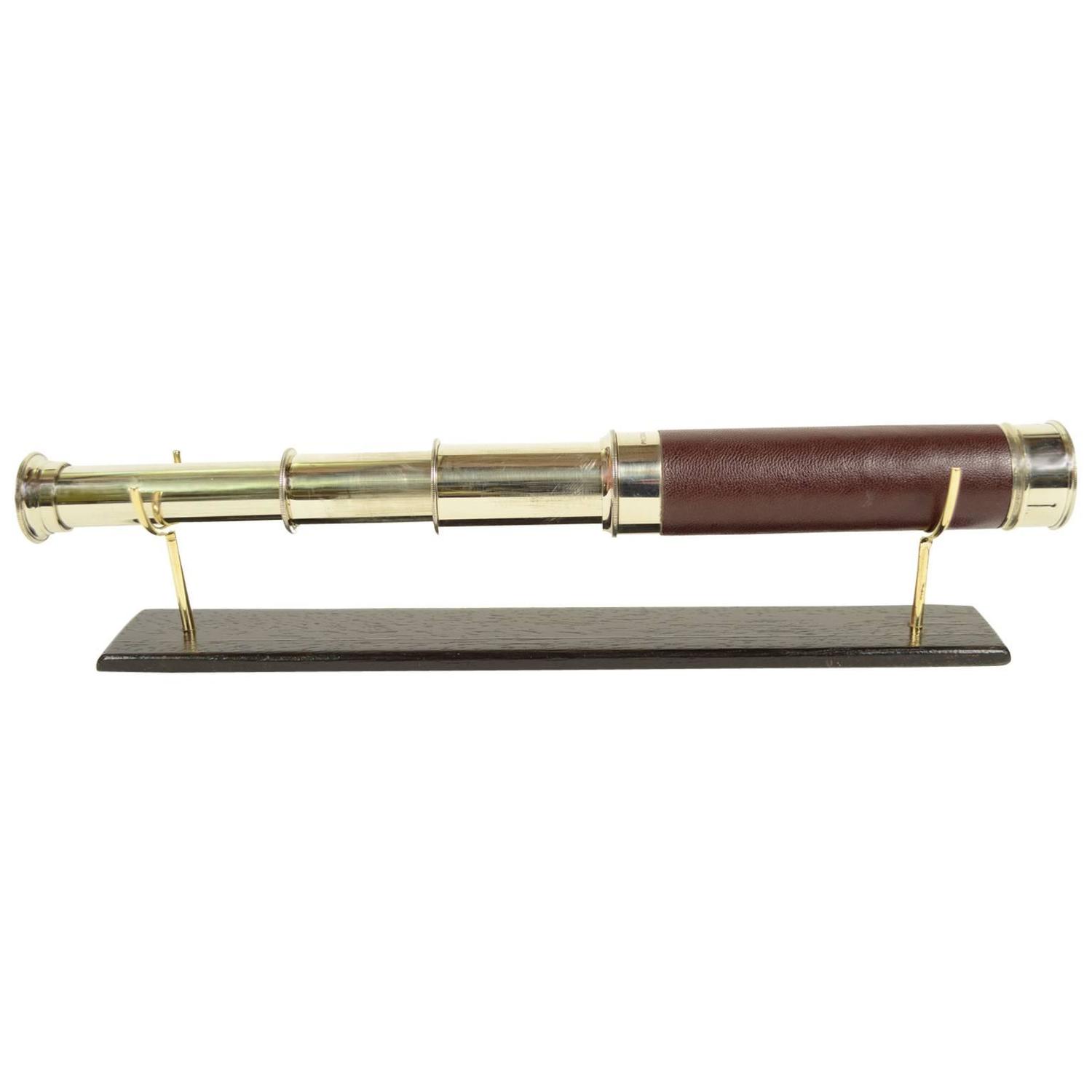 Chromium Plated Brass Telescope Made at the End of the XIX Century For