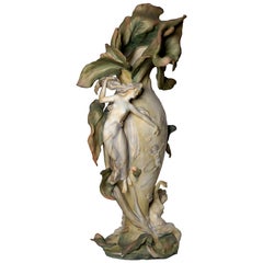 Art Nouveau Vase By Karl Ens Volkstedt, Jugendstil, (Circa 1896)