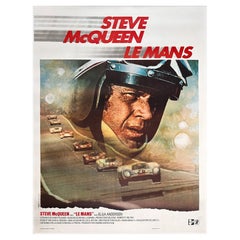 LE MANS  R1971 French Grande Film Movie Poster, RENE FERRACCI